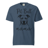 Pit Bull Mama Mode Garment-dyed Heavyweight T-Shirt . Midnight