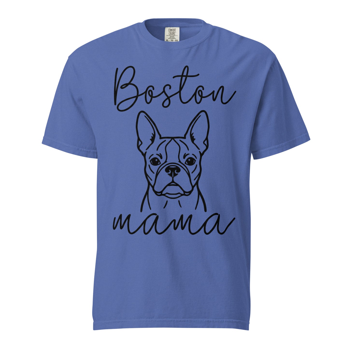 Boston Mama Mode Garment-Dyed Heavyweight T-Shirt . Mystic Blue