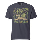 Frog Mode French Bulldog Unisex Garment-dyed Heavyweight T-Shirt . Navy