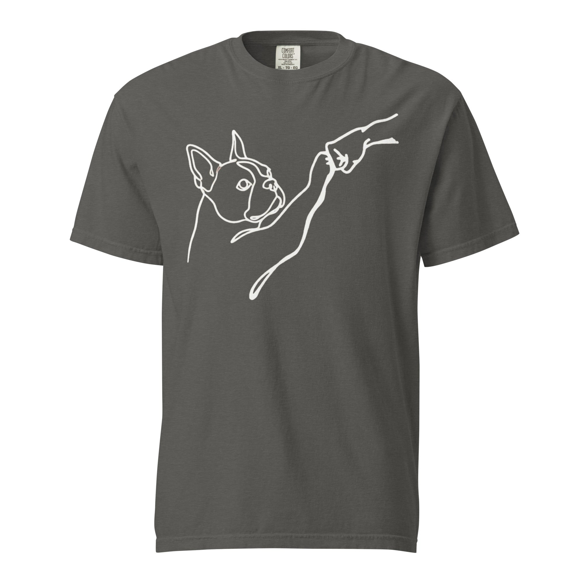 Dog Fist Bump Unisex Garment-Dyed Heavyweight T-Shirt . Pepper