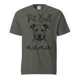 Pit Bull Mama Mode Garment-dyed Heavyweight T-Shirt . Pepper