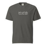 Just A Girl Who Loves Her German Shepherd GSD Garment-dyed Heavyweight T-Shirt . Pepper