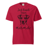 Jack Russell Terrier Mama Mode Garment-dyed Heavyweight T-Shirt . Red
