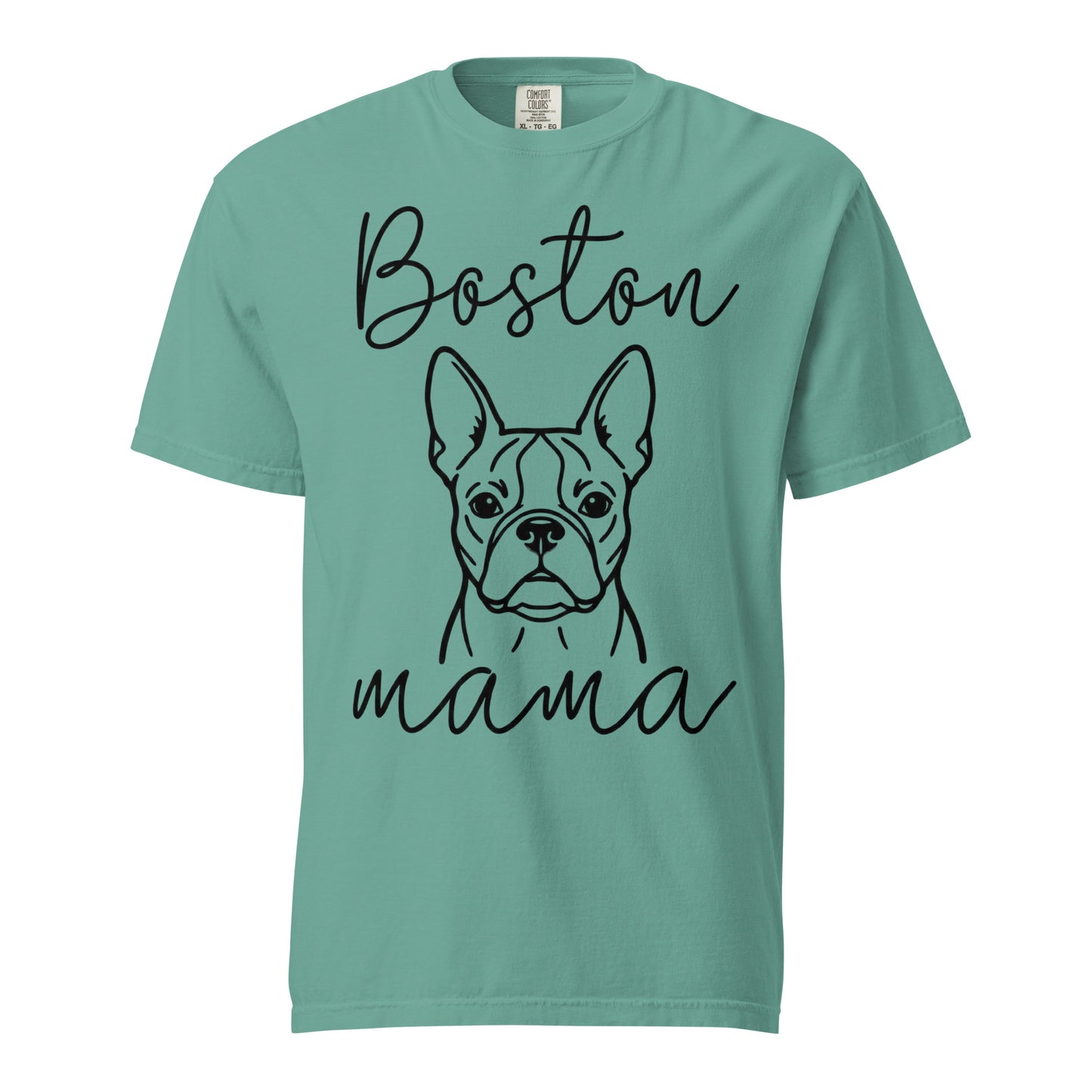 Boston Mama Mode Garment-Dyed Heavyweight T-Shirt . Seafoam