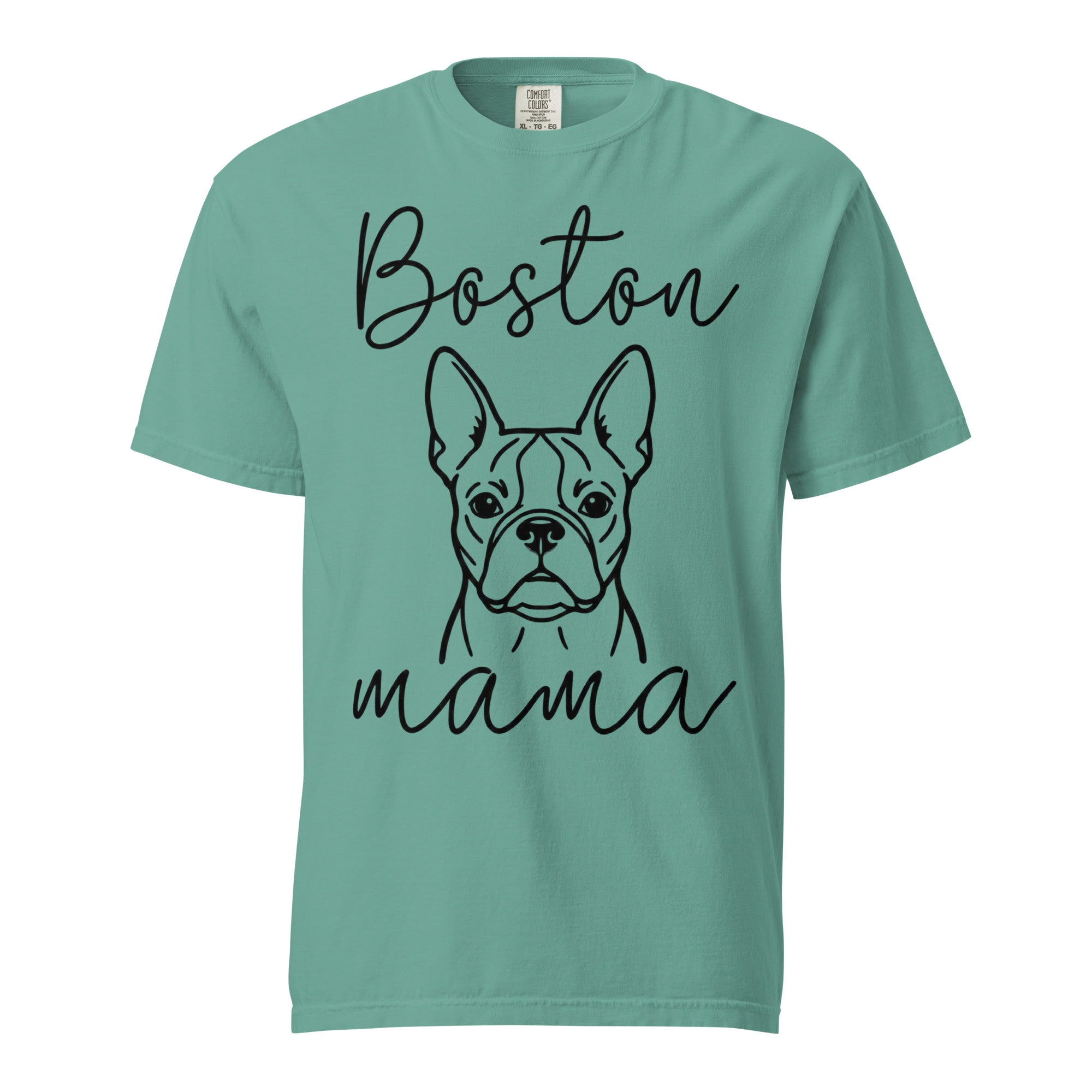 Boston Mama Mode Garment-Dyed Heavyweight T-Shirt . Seafoam
