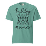 English Bulldog Mama Mode Garment-dyed Heavyweight T-Shirt . Seafoam