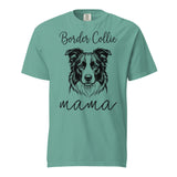 Border Collie Mama Mode Garment-dyed Heavyweight T-Shirt . Seafoam