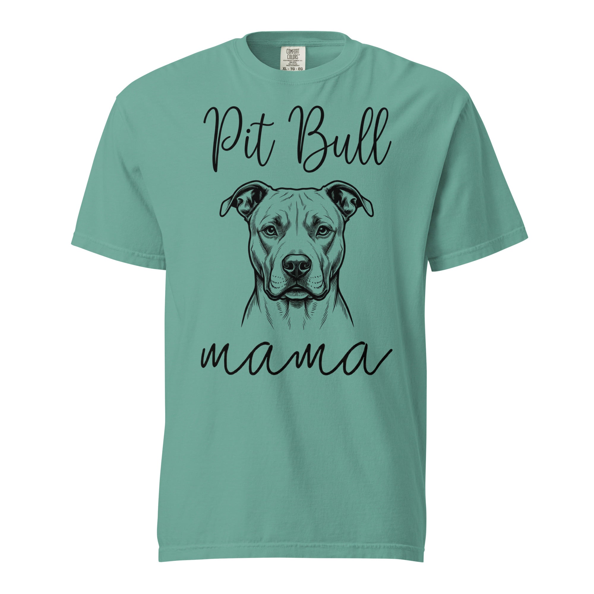Pit Bull Mama Mode Garment-dyed Heavyweight T-Shirt . Seafoam