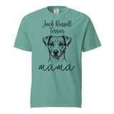 Jack Russell Terrier Mama Mode Garment-dyed Heavyweight T-Shirt . Seafoam