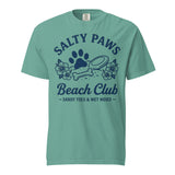 Salty Paws Beach Club Sandy Toes & Wet Noses Unisex Garment-dyed Heavyweight T-Shirt . Seafoam