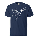 Dog Fist Bump Unisex Garment-Dyed Heavyweight T-Shirt . True Navy