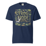Frog Mode Boston Terrier Dog Frog Legs Unisex Garment-Dyed Heavyweight T-Shirt . True Navy