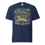 Frog Mode French Bulldog Unisex Garment-dyed Heavyweight T-Shirt . True Navy