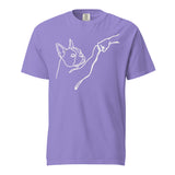 Dog Fist Bump Unisex Garment-Dyed Heavyweight T-Shirt . Violet