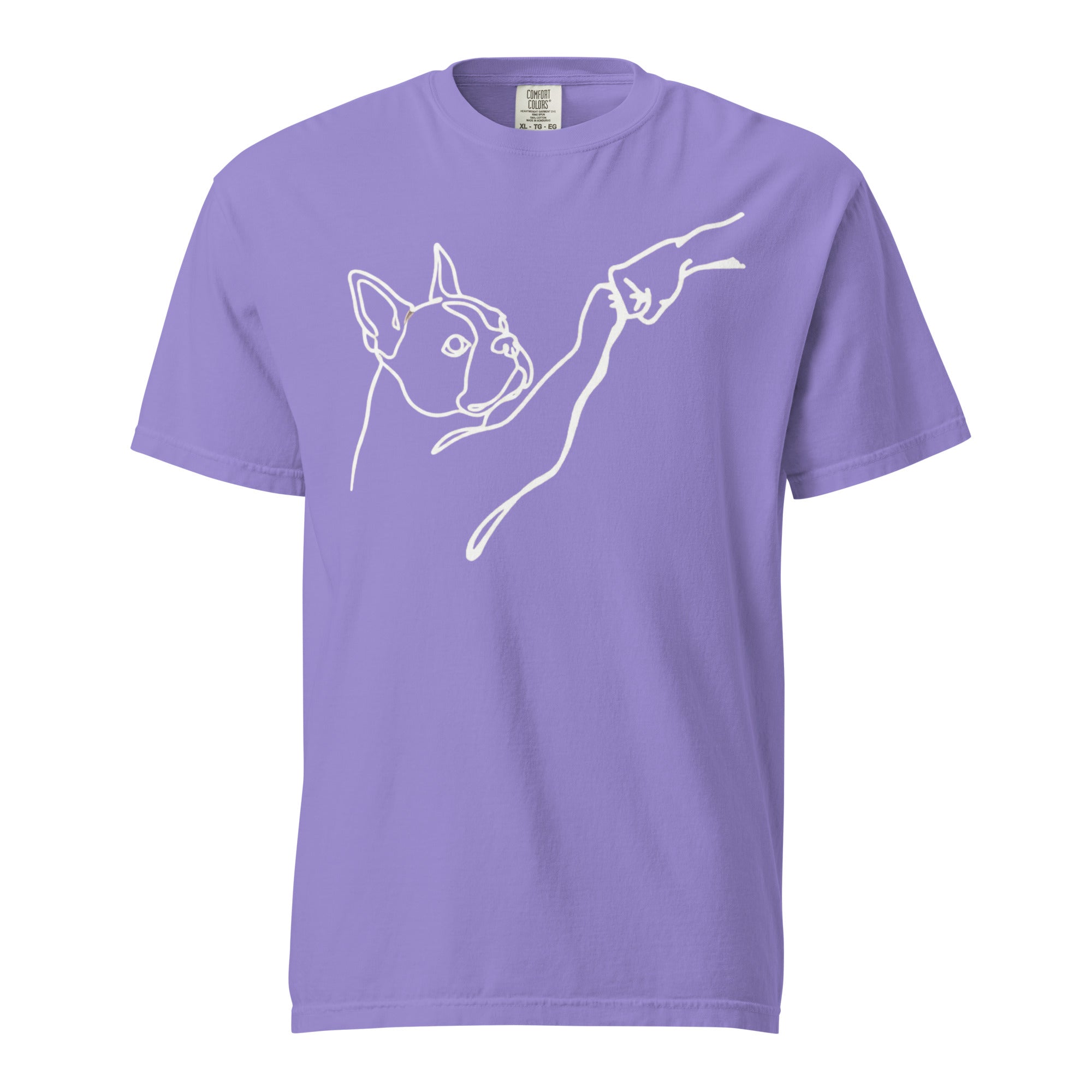 Dog Fist Bump Unisex Garment-Dyed Heavyweight T-Shirt . Violet