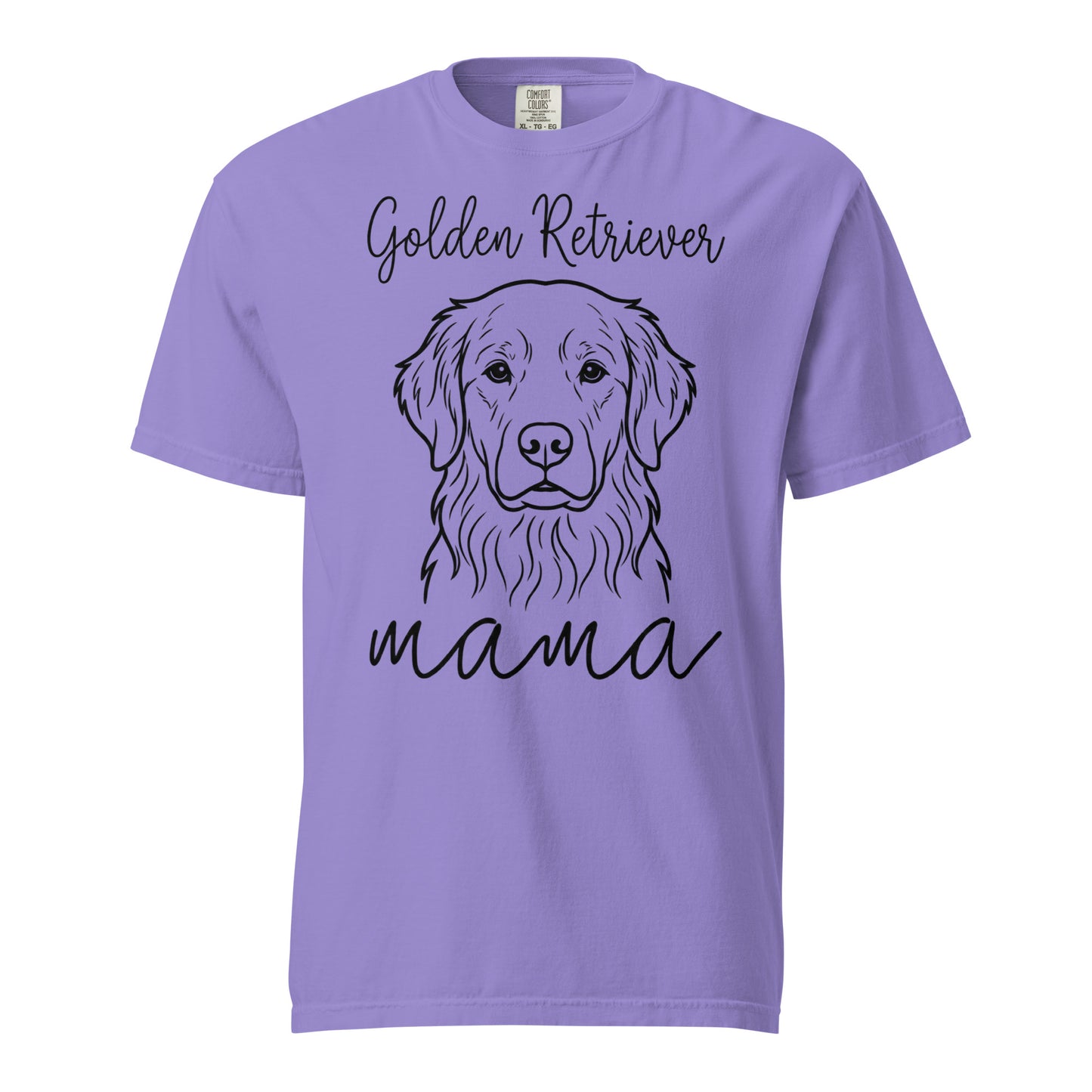 Golden Retriever Mama Mode Garment-dyed Heavyweight T-Shirt . Violet