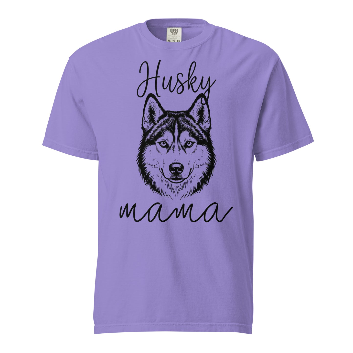 Husky Mama Mode Garment-dyed Heavyweight T-Shirt . Violet