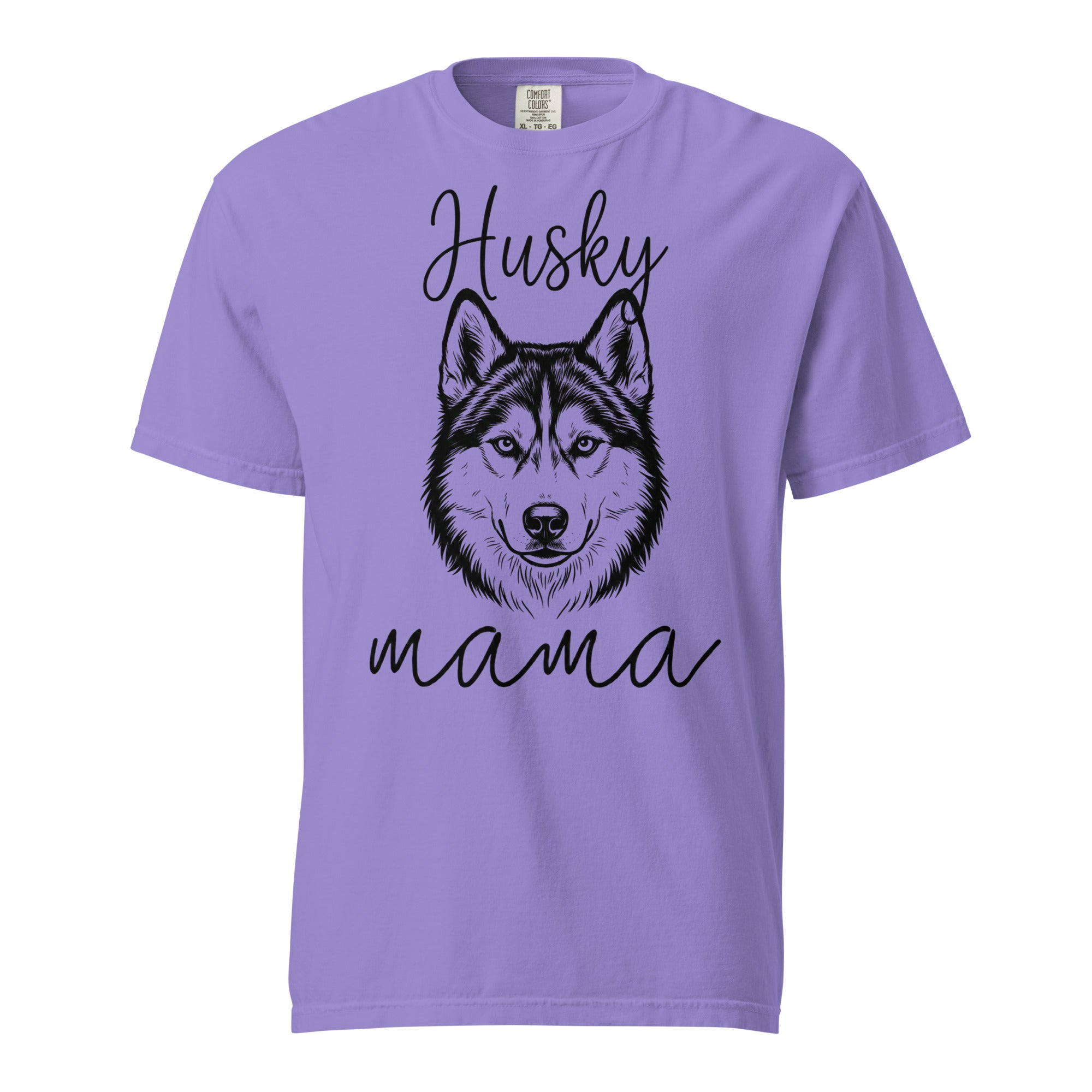 Husky Mama Mode Garment-dyed Heavyweight T-Shirt . Violet