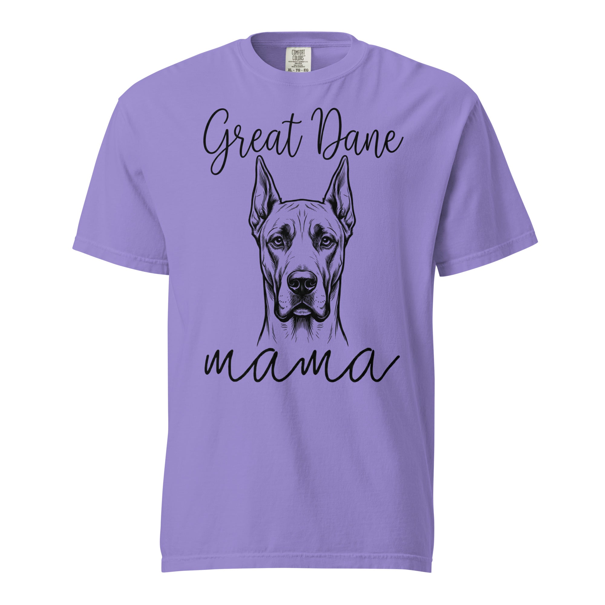 Great Dane Mama Mode Garment-dyed Heavyweight T-Shirt . Violet