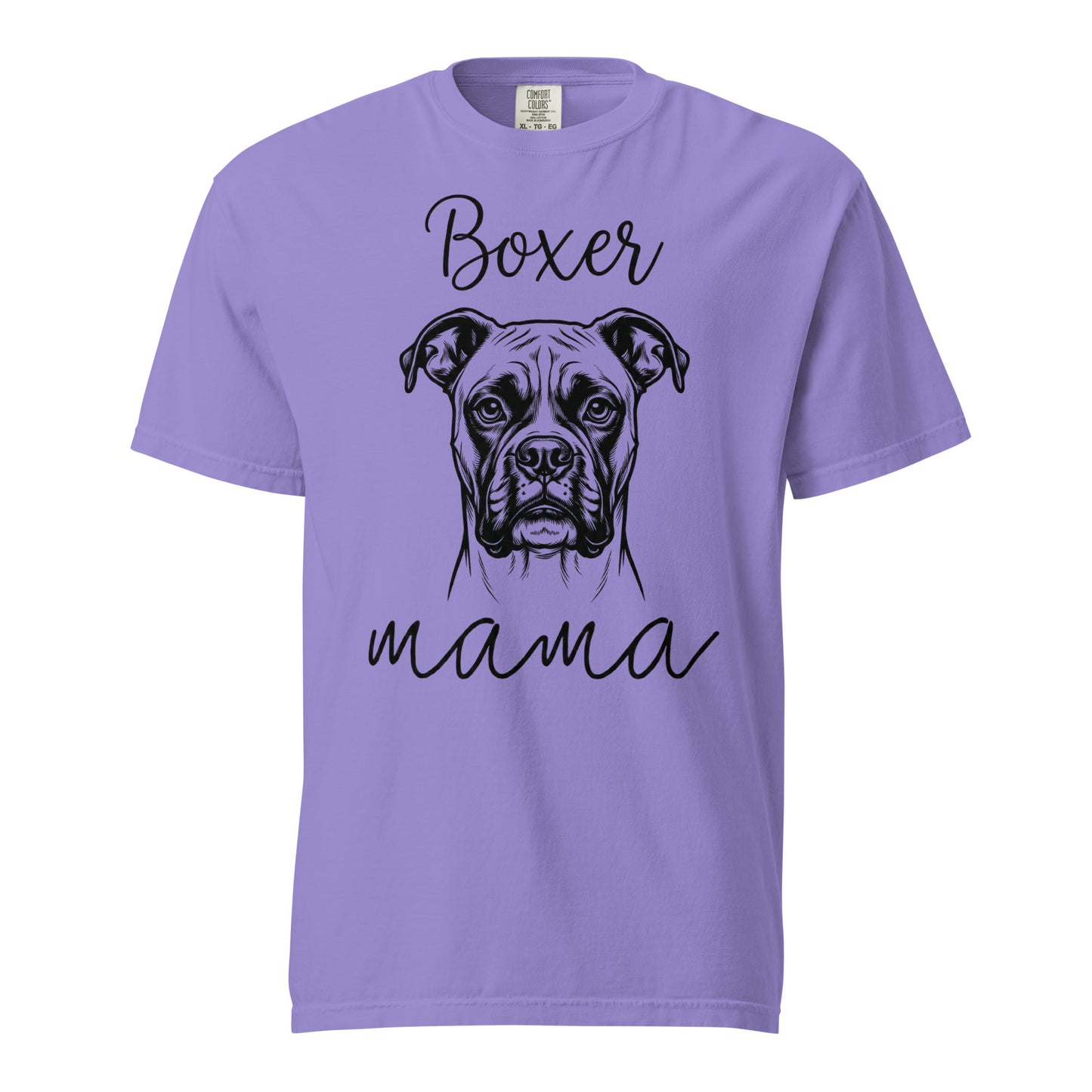 Boxer Mama Mode Garment-dyed Heavyweight T-Shirt . Violet