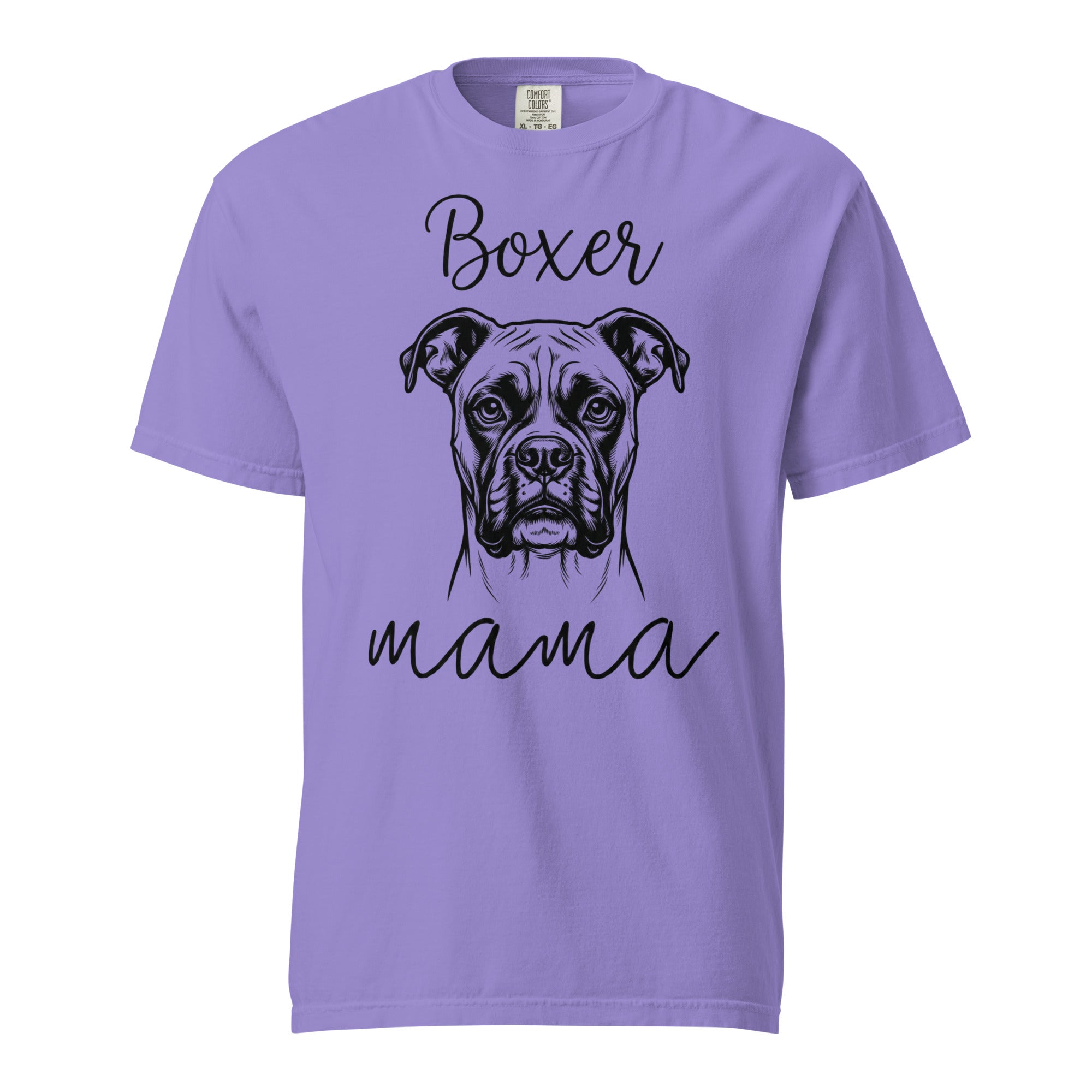 Boxer Mama Mode Garment-dyed Heavyweight T-Shirt . Violet