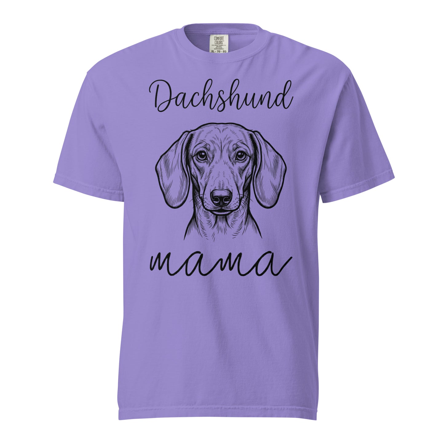 Dachshund Mama Mode Garment-dyed Heavyweight T-Shirt . Violet