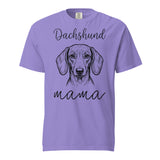 Dachshund Mama Mode Garment-dyed Heavyweight T-Shirt . Violet