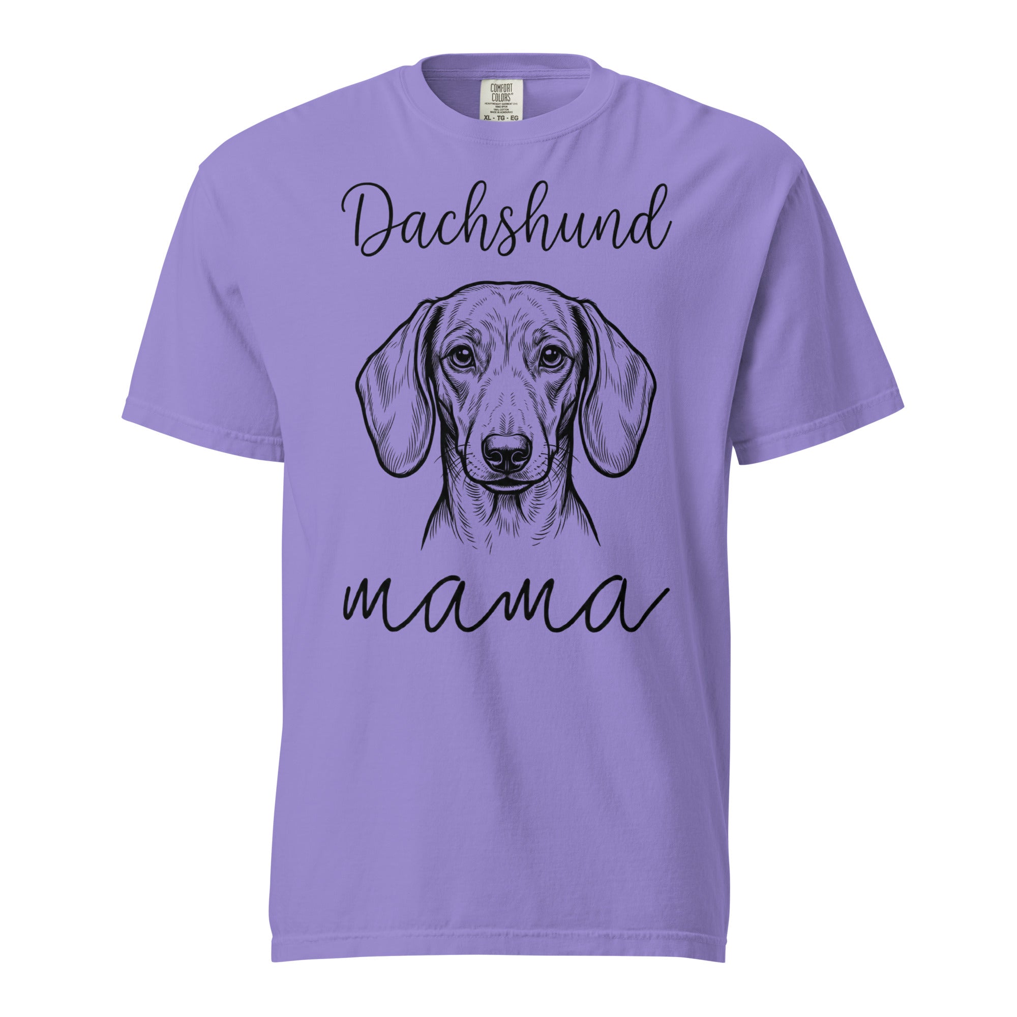 Dachshund Mama Mode Garment-dyed Heavyweight T-Shirt . Violet