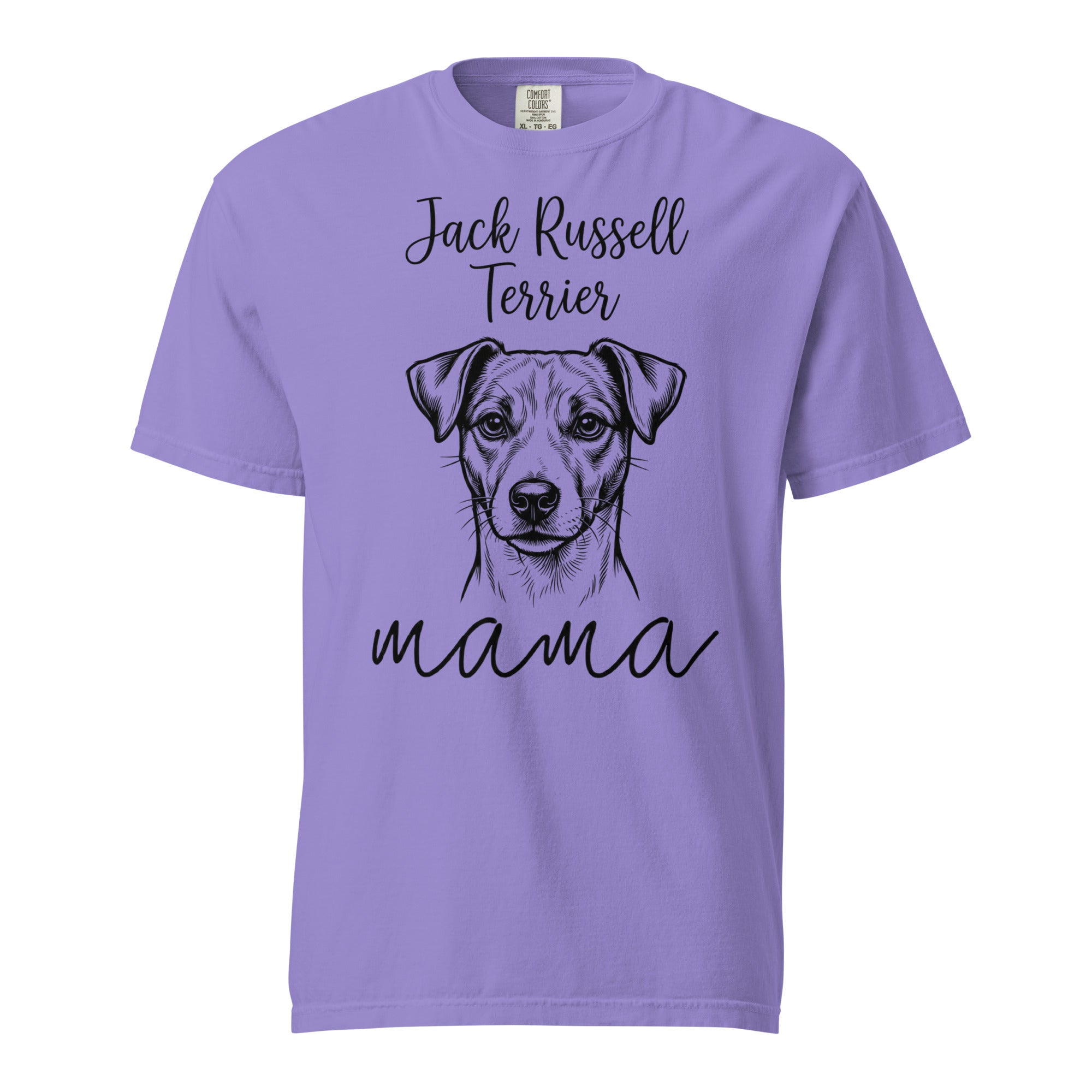 Jack Russell Terrier Mama Mode Garment-dyed Heavyweight T-Shirt . Violet