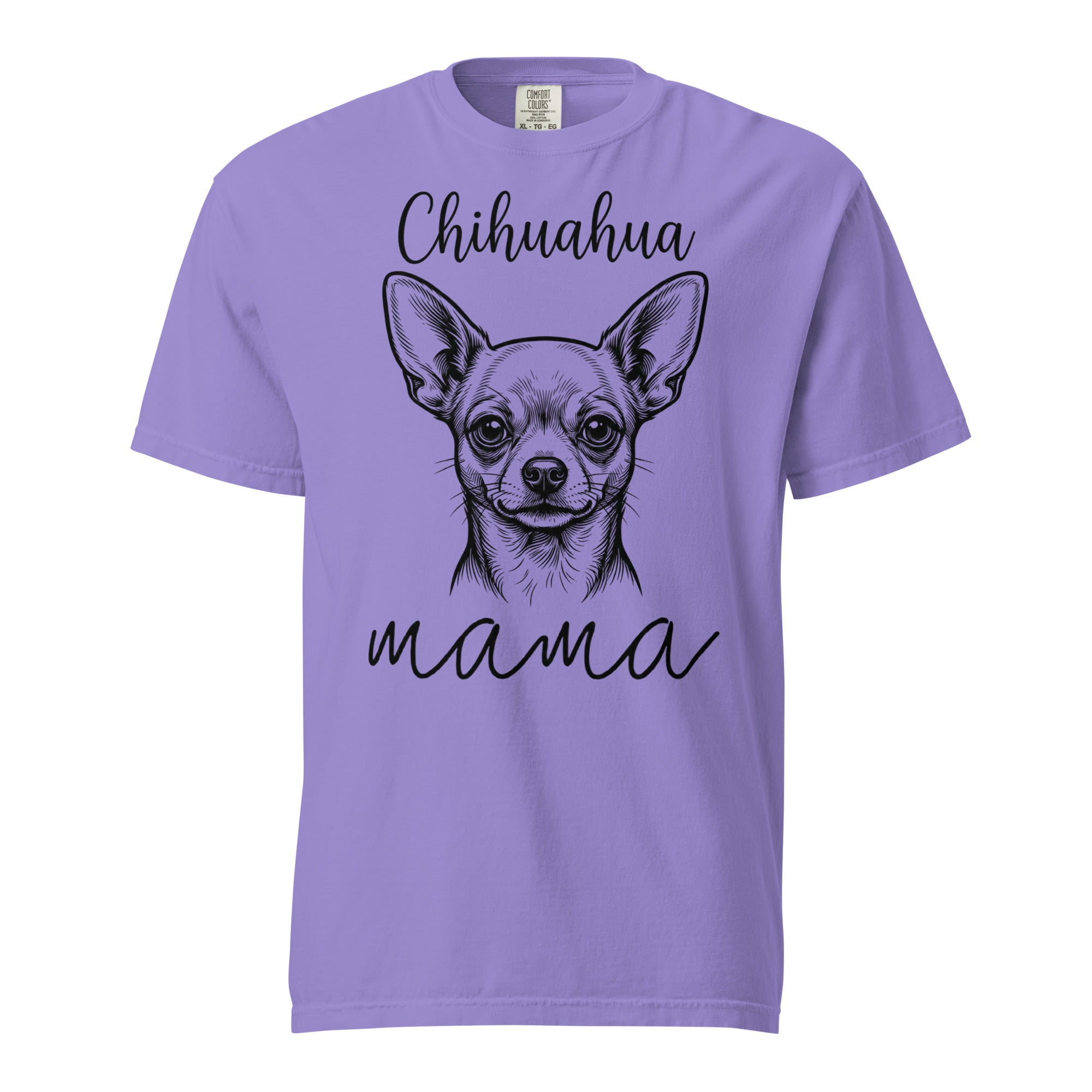 Chihuahua Mama Mode Garment-dyed Heavyweight T-Shirt . Violet