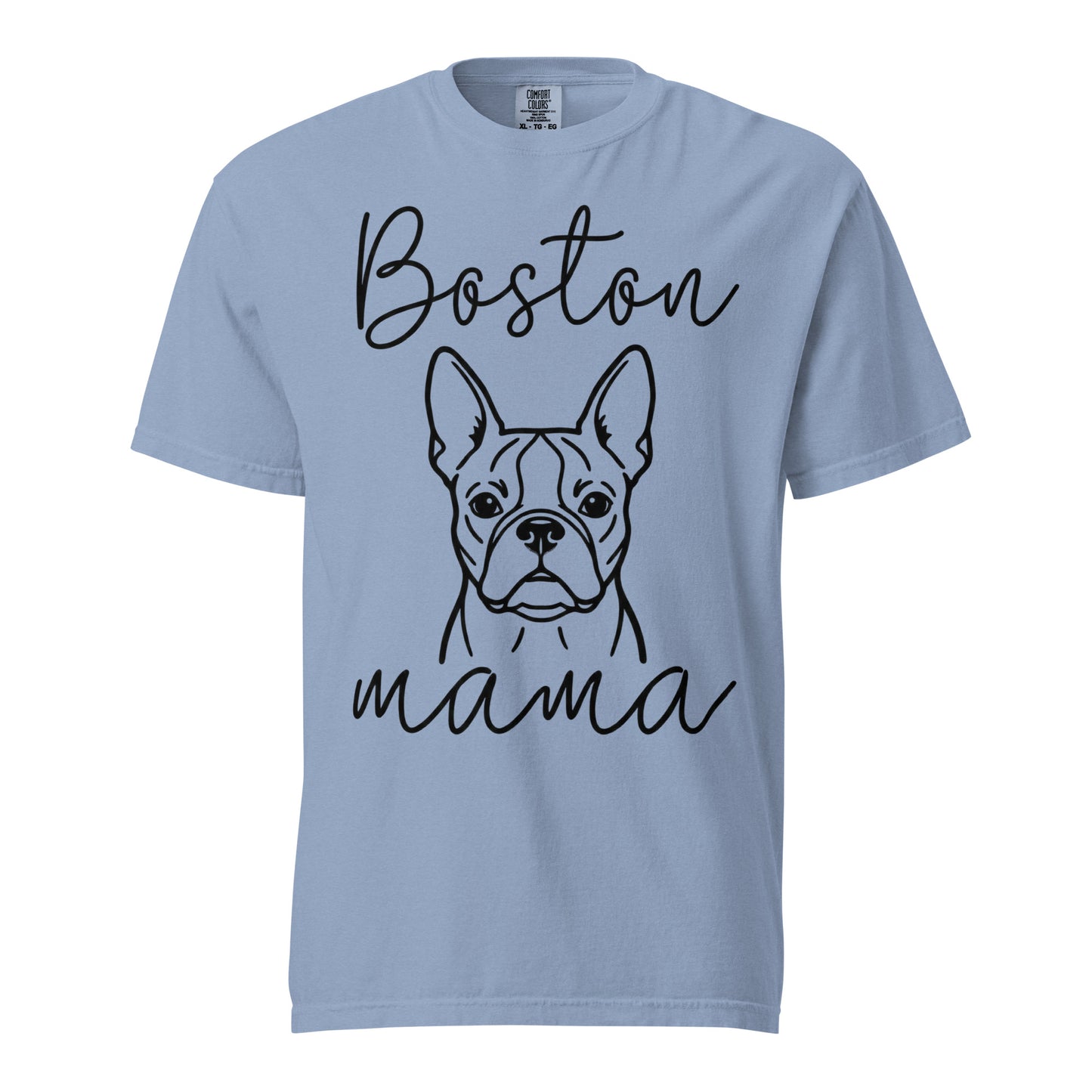 Boston Mama Mode Garment-Dyed Heavyweight T-Shirt . Washed Denim