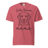 Golden Retriever Mama Mode Garment-dyed Heavyweight T-Shirt . Watermelon