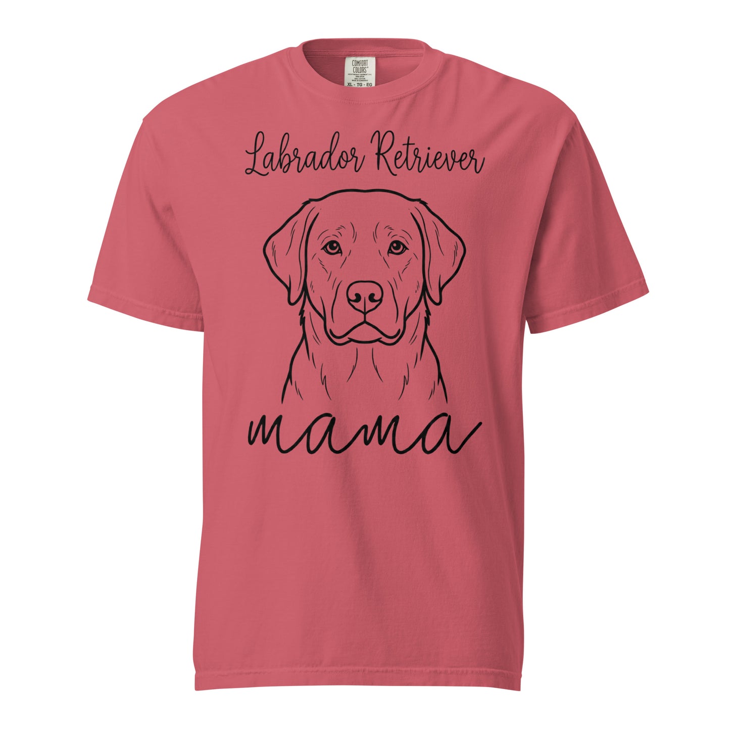 Labrador Retriever Mama Mode Garment-dyed Heavyweight T-Shirt . Watermelon