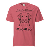 Labrador Retriever Mama Mode Garment-dyed Heavyweight T-Shirt . Watermelon