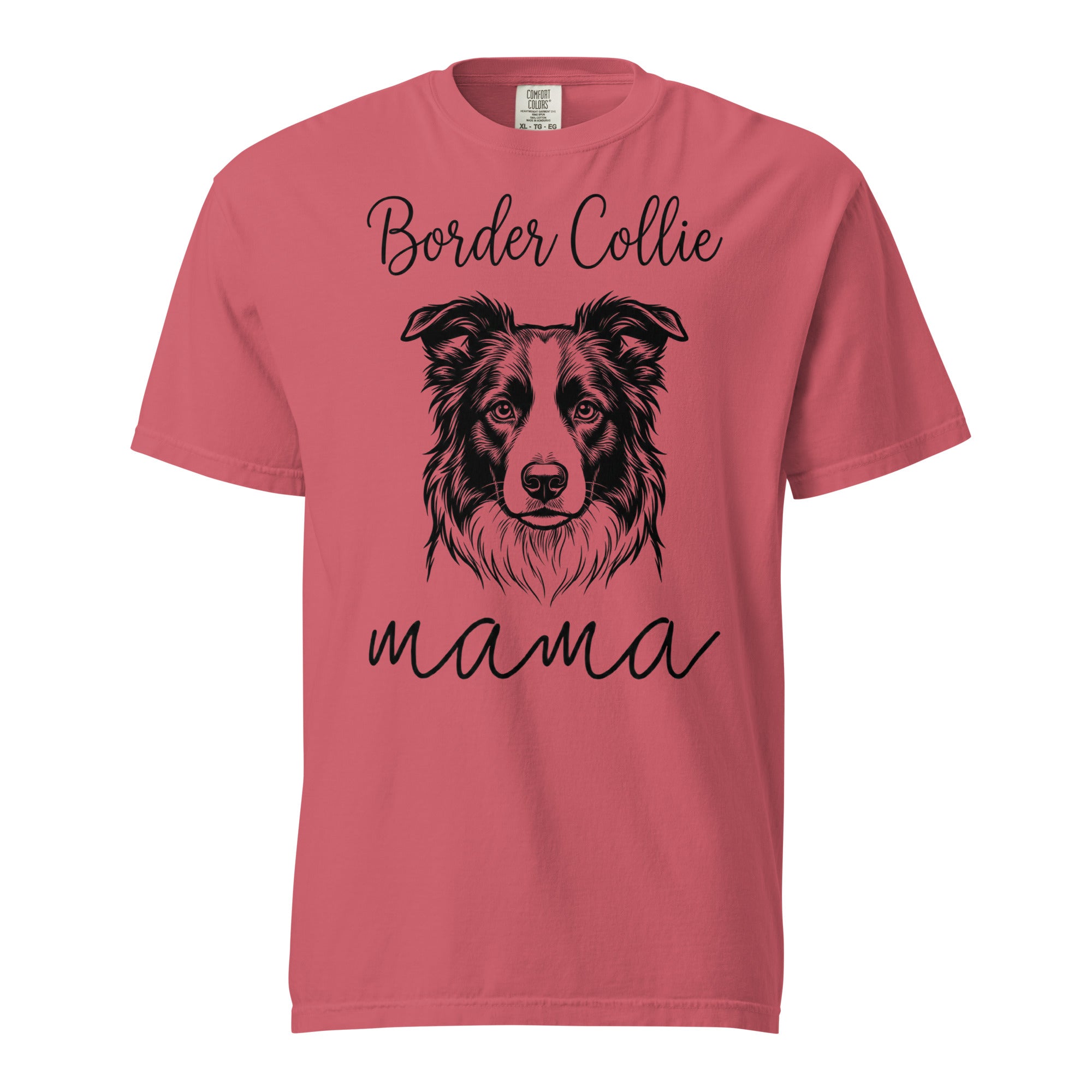Border Collie Mama Mode Garment-dyed Heavyweight T-Shirt . Watermelon