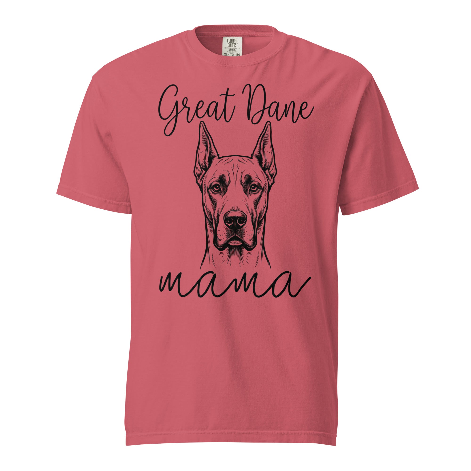 Great Dane Mama Mode Garment-dyed Heavyweight T-Shirt . Watermelon