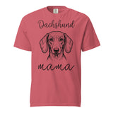 Dachshund Mama Mode Garment-dyed Heavyweight T-Shirt . Watermelon
