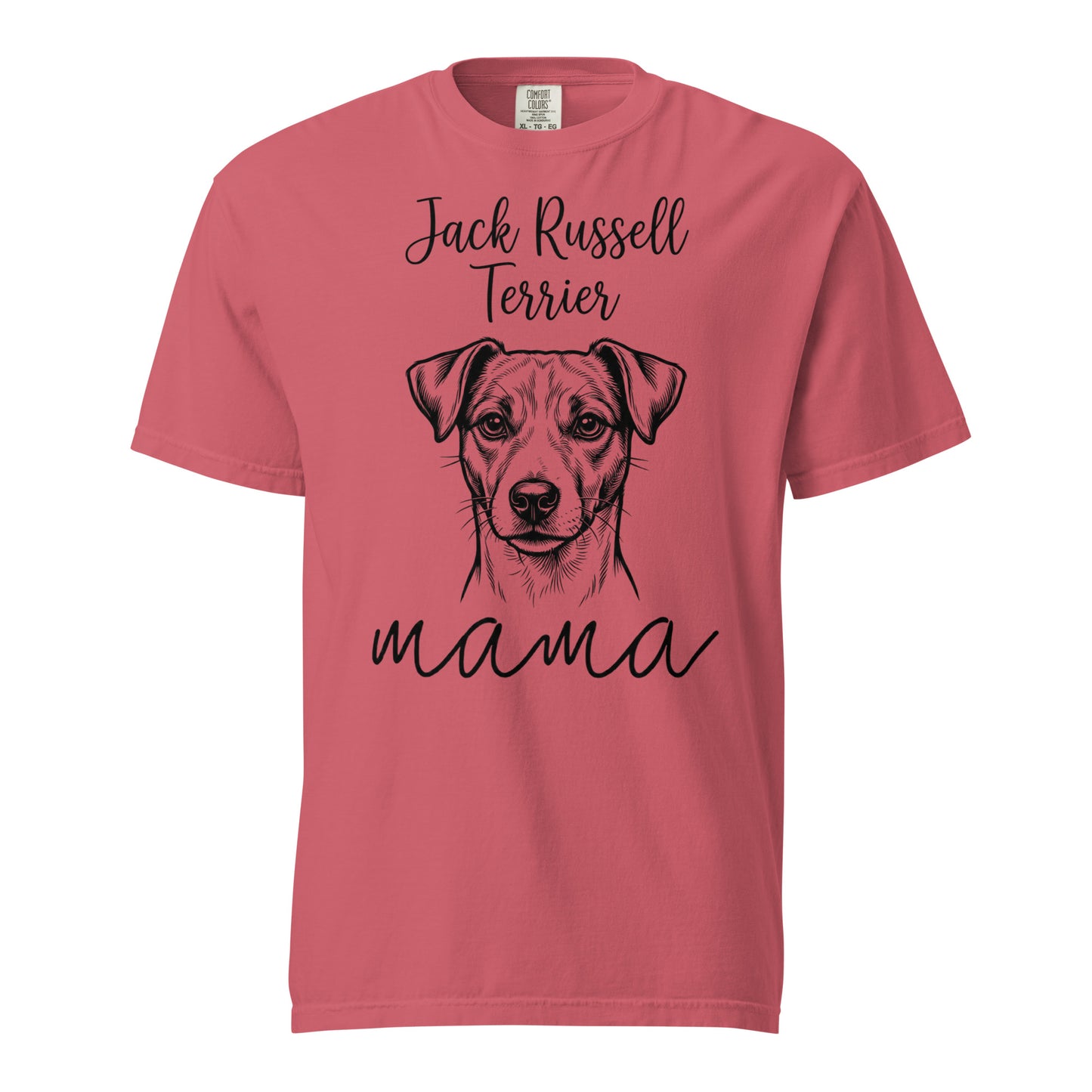 Jack Russell Terrier Mama Mode Garment-dyed Heavyweight T-Shirt . Watermelon