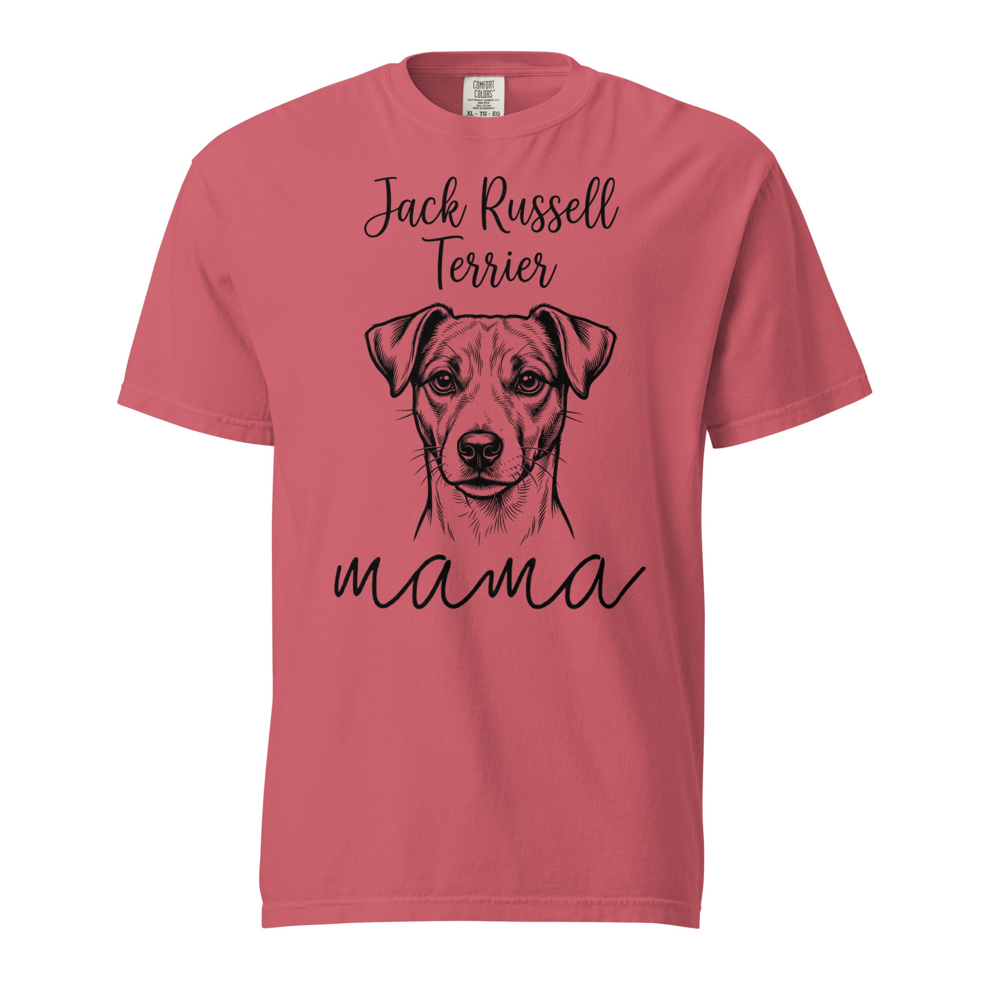 Jack Russell Terrier Mama Mode Garment-dyed Heavyweight T-Shirt . Watermelon