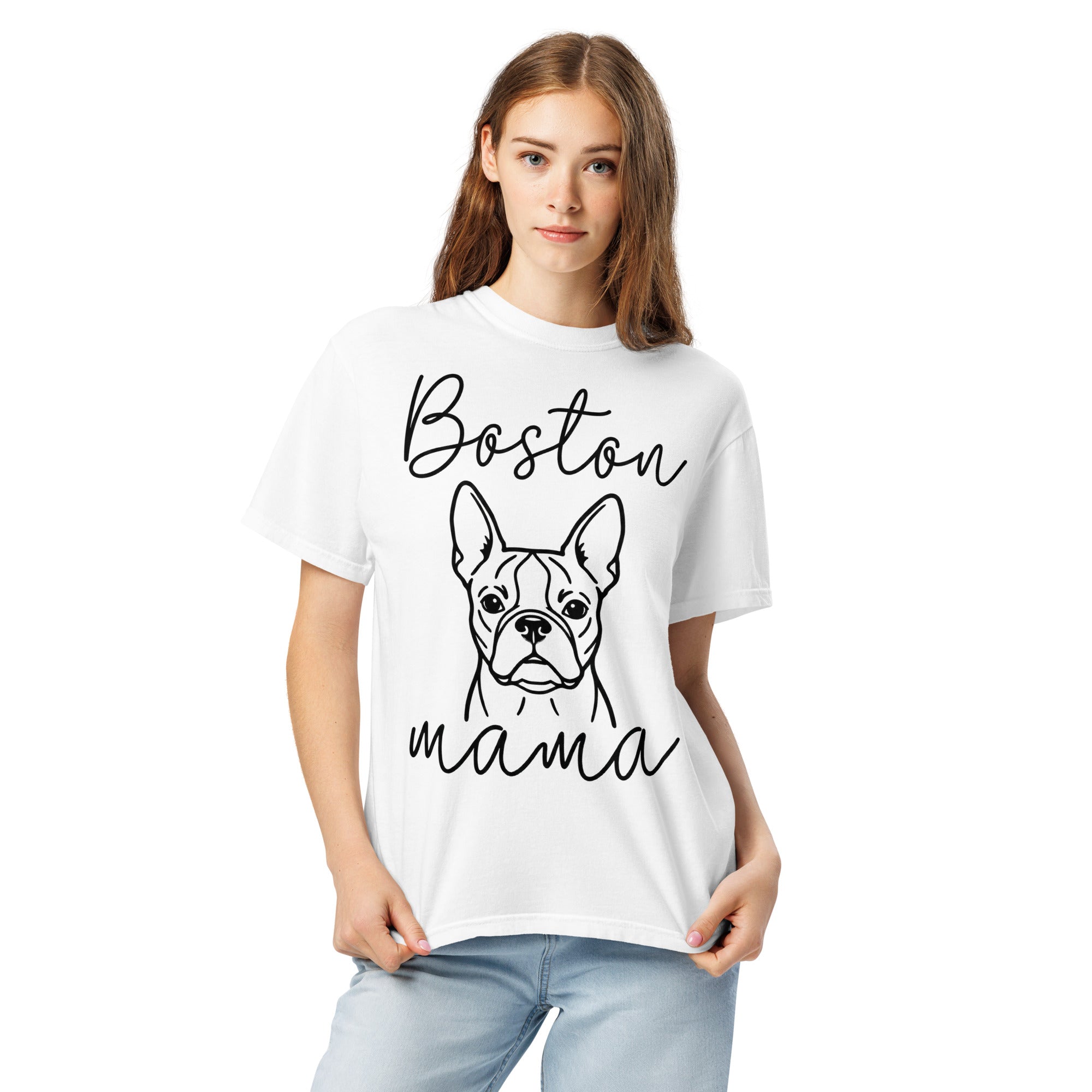 Boston Mama Mode Garment-Dyed Heavyweight T-Shirt .