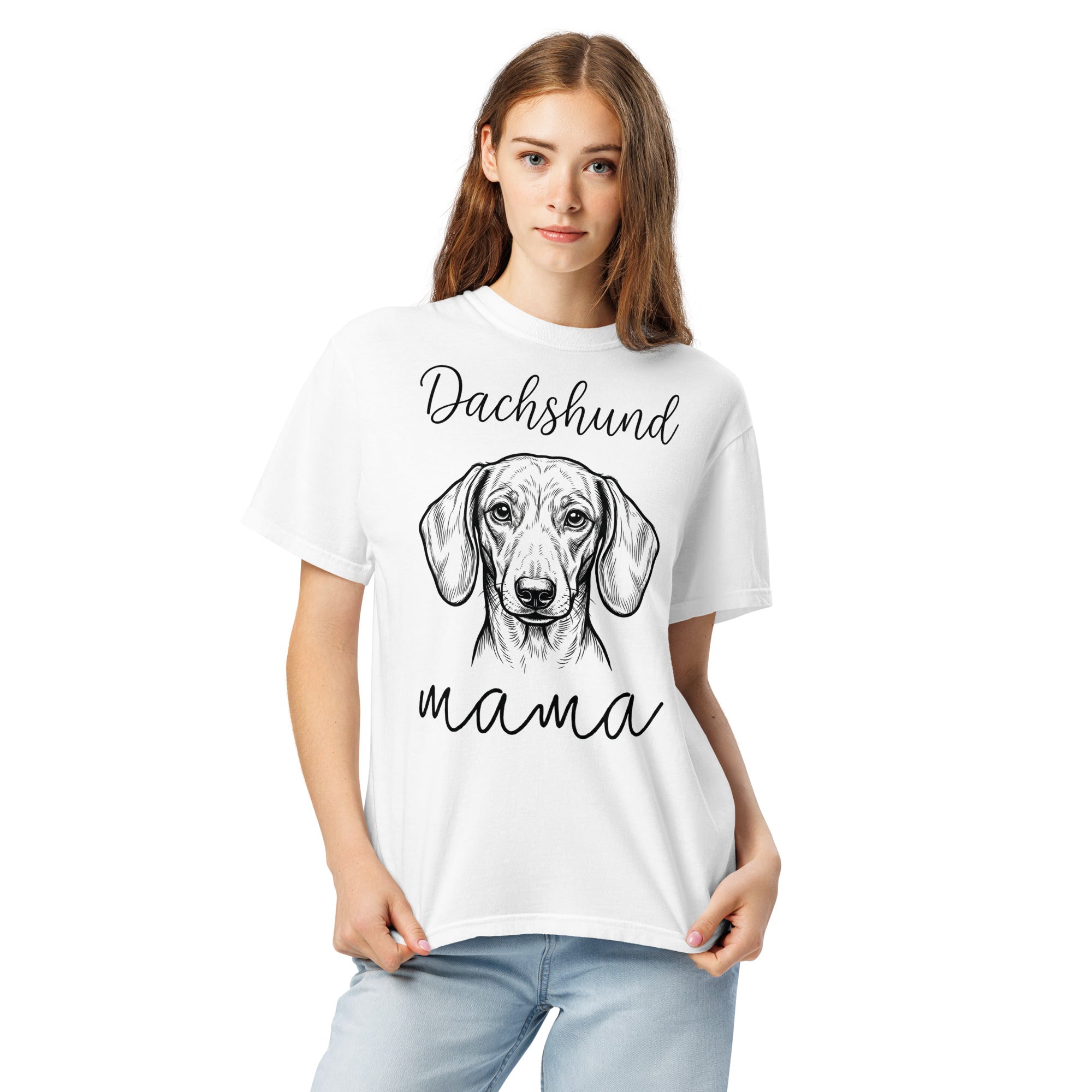 Dachshund Mama Mode Garment-dyed Heavyweight T-Shirt .