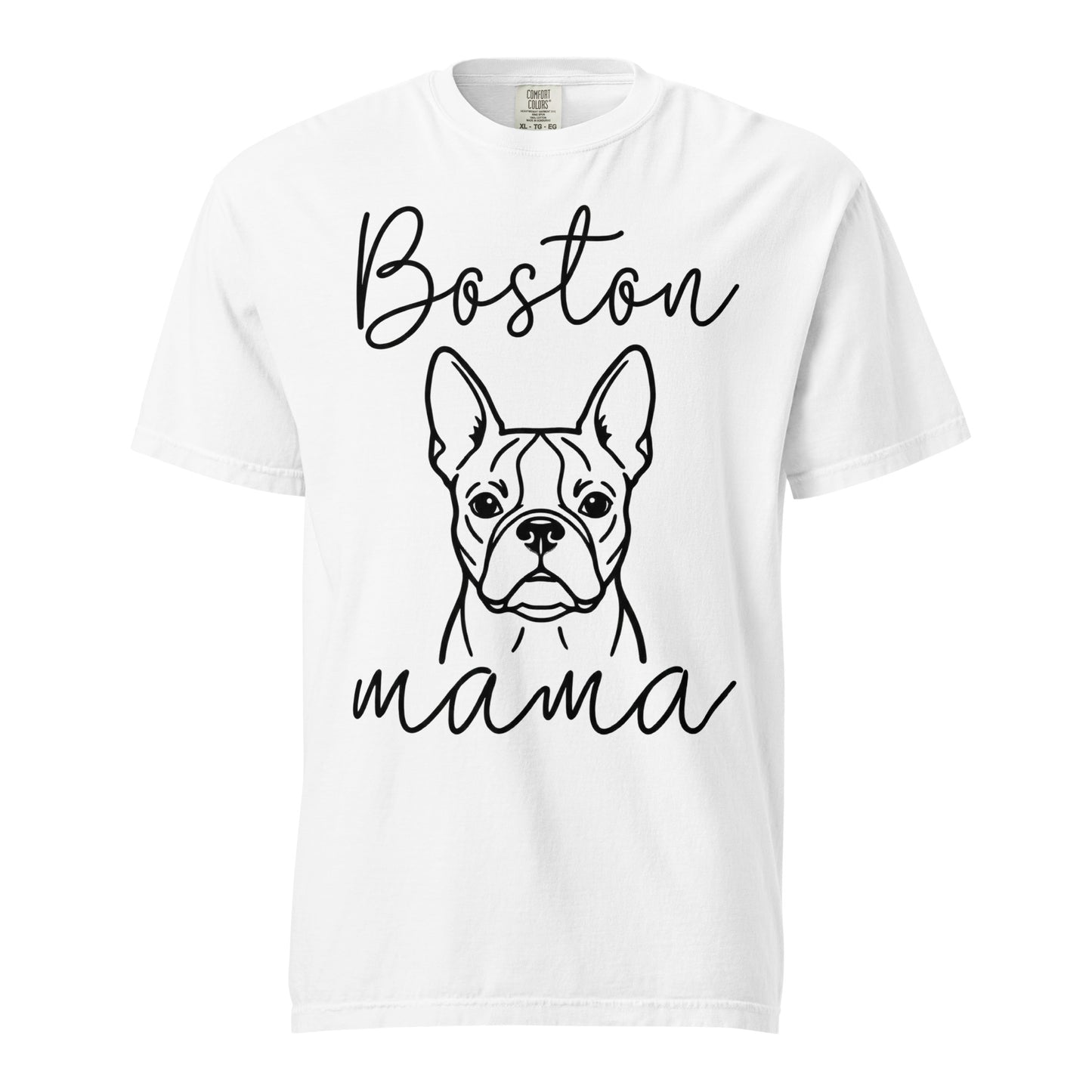 Boston Mama Mode Garment-Dyed Heavyweight T-Shirt . White