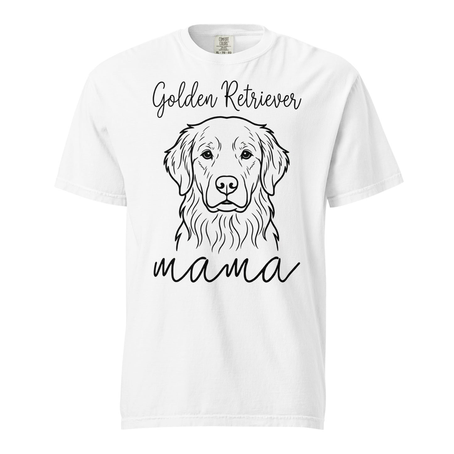 Golden Retriever Mama Mode Garment-dyed Heavyweight T-Shirt . White
