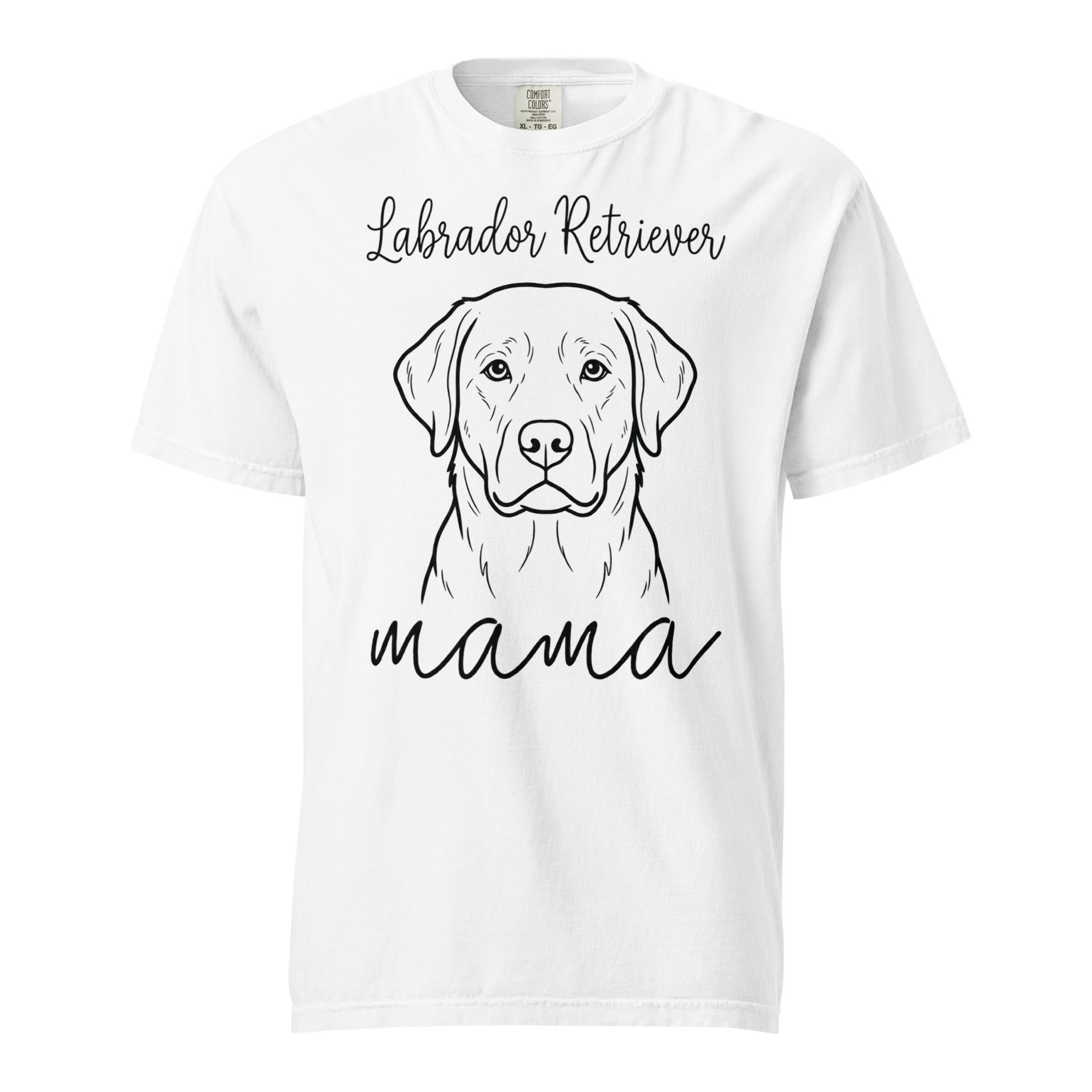 Labrador Retriever Mama Mode Garment-dyed Heavyweight T-Shirt . White