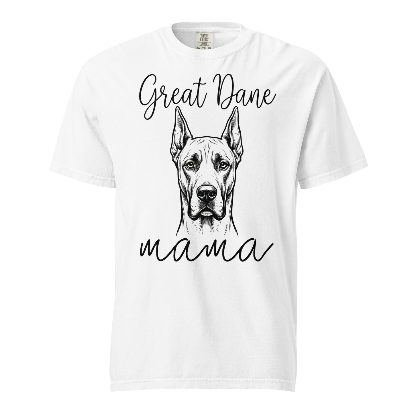 Great Dane Mama Mode Garment-dyed Heavyweight T-Shirt . White