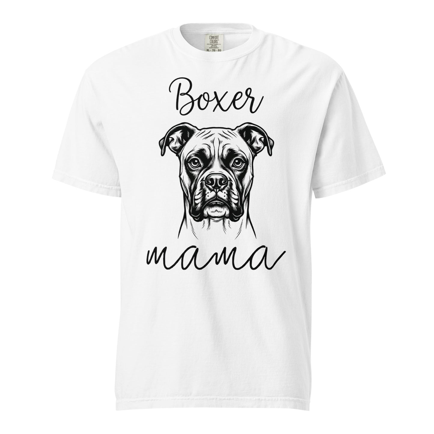 Boxer Mama Mode Garment-dyed Heavyweight T-Shirt . White