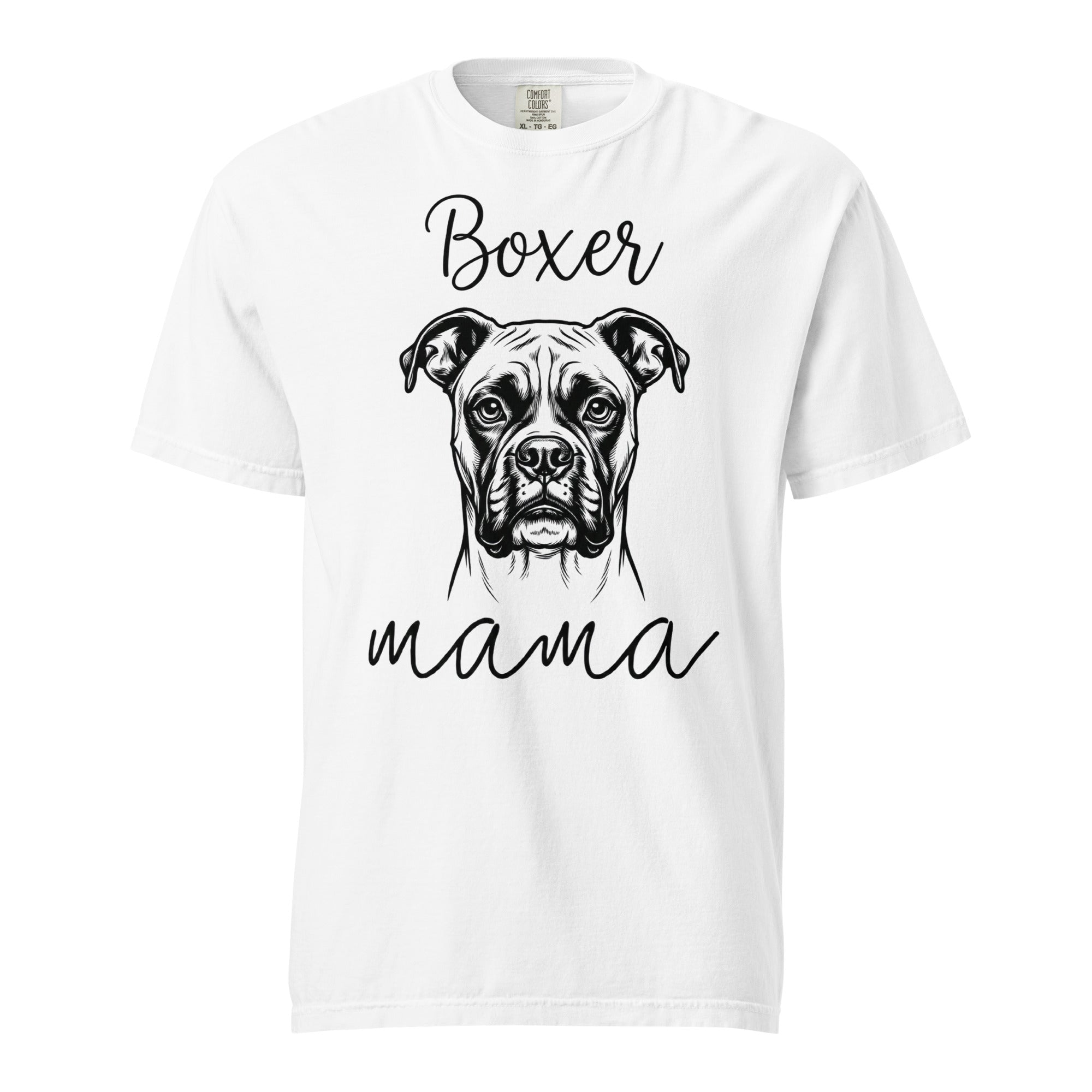Boxer Mama Mode Garment-dyed Heavyweight T-Shirt . White