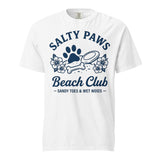 Salty Paws Beach Club Sandy Toes & Wet Noses Unisex Garment-dyed Heavyweight T-Shirt . White