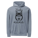 Husky Mama Mode Garment-dyed Hoodie . Blue Jean