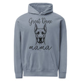 Great Dane Mama Mode Garment-dyed Hoodie . Blue Jean